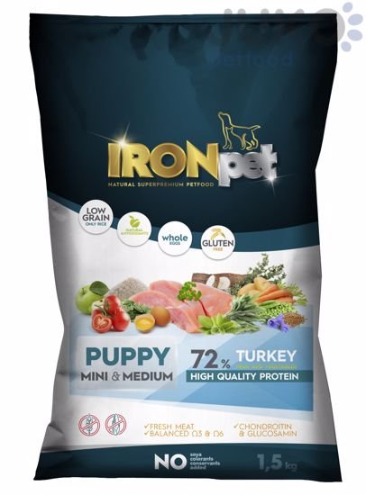 IRONpet TURKEY Puppy Mini & Medium 1,5kg