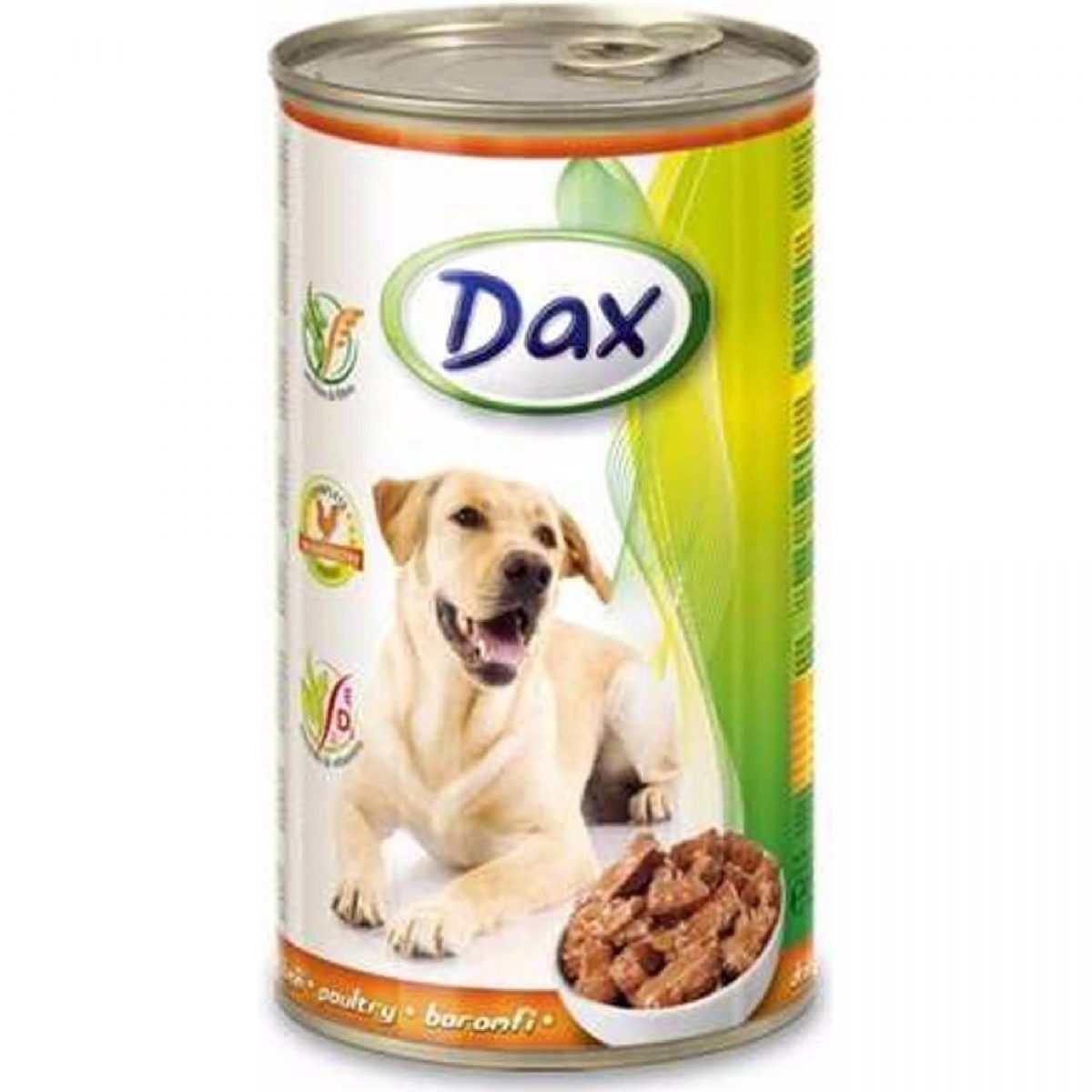 Dax Dog kousky drůbeží, konzerva 1240 g