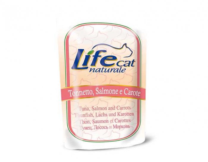 Lifecat pouch Tuna, salmon and carrots 70g