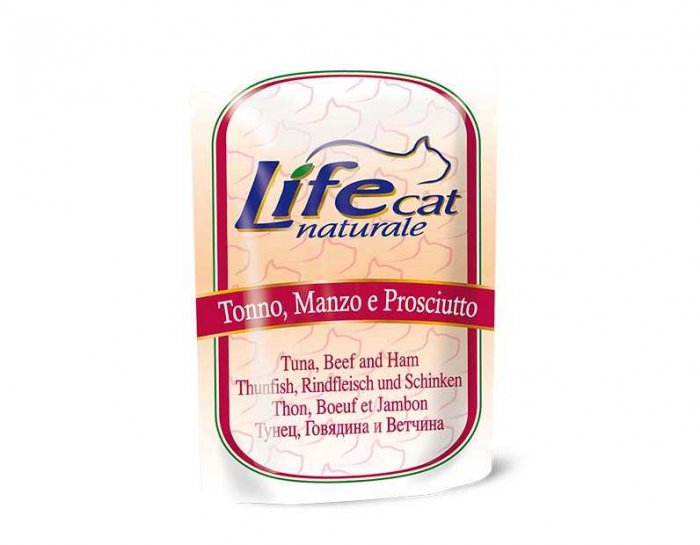 LifeCat Tuna & Beef & Ham kapsička 70 g