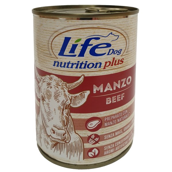 LifeDog Beef chunks, konzerva 400 g
