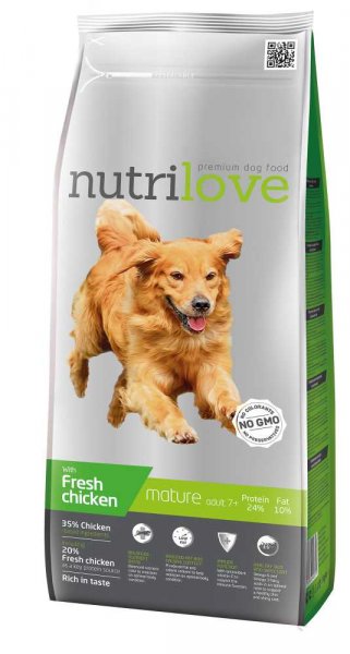Nutrilove pes granule MATURE fresh kuřecí 3kg