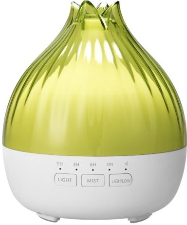 Hütermann S01 aroma difuzér zelená-bílá 350 ml - ultrazvukový, 7 barev LED, dálkové ovládání