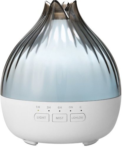 Hütermann S01 aroma difuzér šedá-bílá 350 ml - ultrazvukový, 7 barev LED, dálkové ovládání
