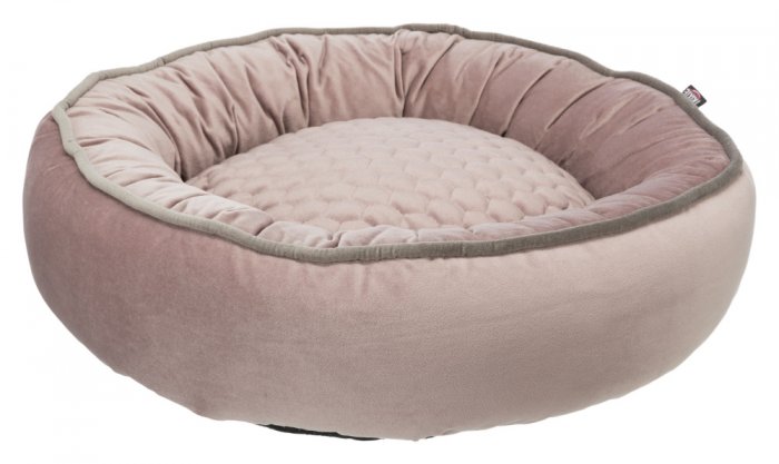 LIVIA kulatý sametový pelech, ø 50 cm,  starorůžová