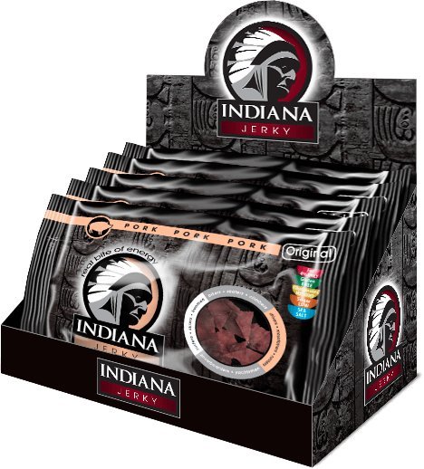 INDIANA Jerky vepřové, Original, 500g - display