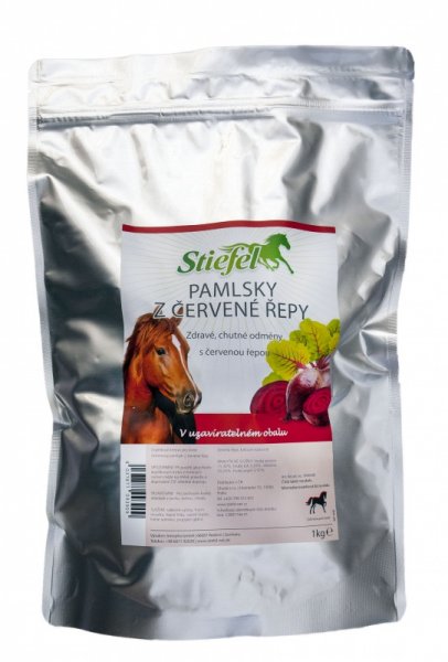 Stiefel Pamlsek z červené řepy, chutná a zdravá odměna pro koně, sáček 1 kg