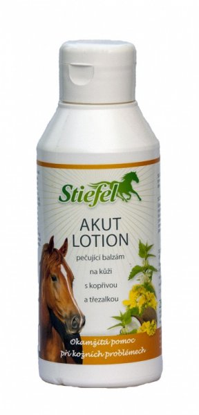 Stiefel Akutlotion, okamžitá pomoc na podlomy a při kožních problémech koní, lahvička 250 ml