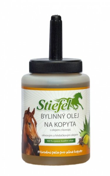 Stiefel Bylinný olej na kopyta, nádobka se štětcem 450 ml