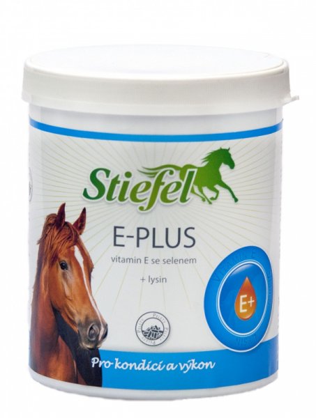 Stiefel E-plus pro výkon a kondici, pro chovné klisny a hřebce se selenem, balení kyblík 3 kg