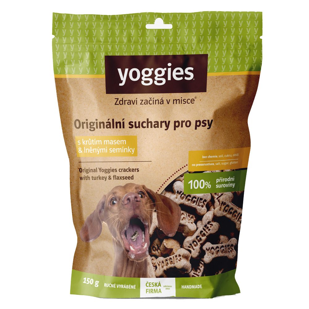 Yoggies Suchary s krůtím masem a lněným semínkem 150 g