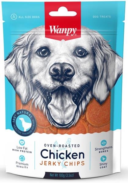 Wanpy Dog Chicken Jerky Chips 100g