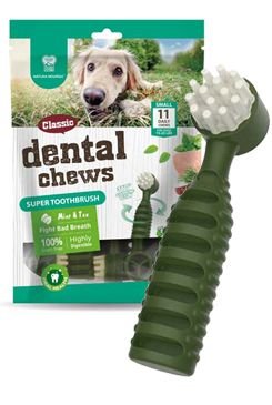 Dental Chews Super Toothbrush máta a čaj 170g/11ks