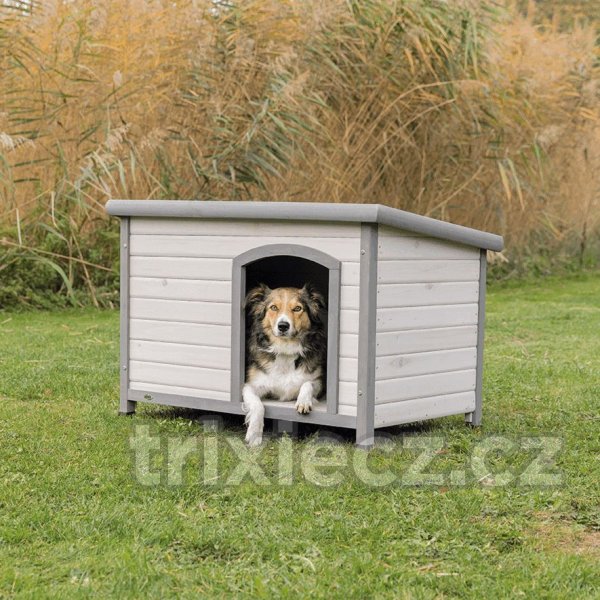 Natura bouda pro psa s rovnou střechou M-L 104 x 72 x 68 cm, šedá