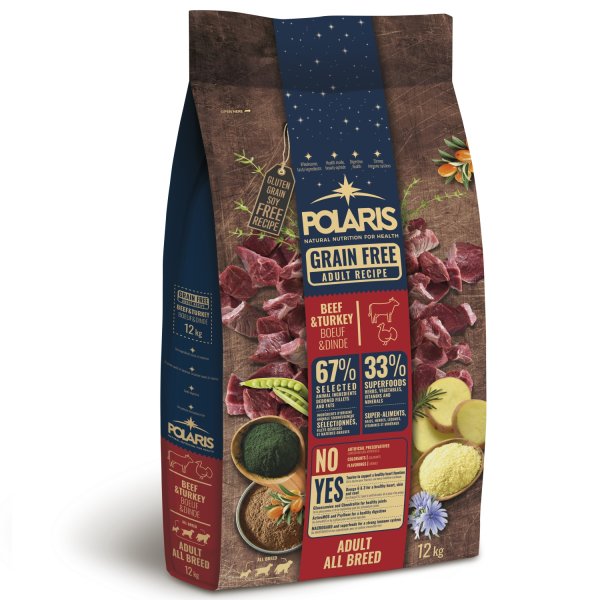 Polaris Dog Adult All hovězí & krůta GF 12 kg
