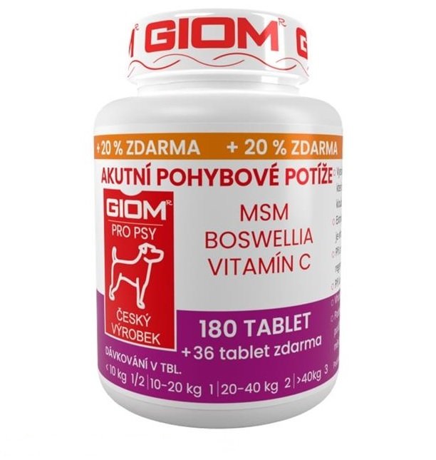 Giom pes Akutní pohybové potíže 180 tbl