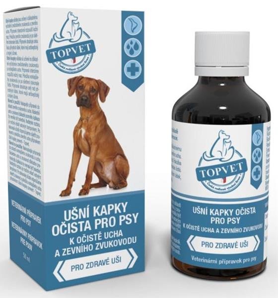 TOPVET Ušní kapky očista 50 ml