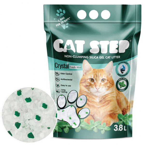 Cat Step Crystal Fresh Mint 1,67kg, 3,8l
