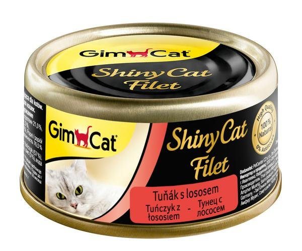 Konz.SHINY CAT filet tunak s lososem 70g