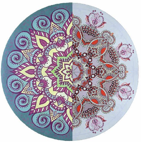 Podložka na jógu mandala 140cm s mírnou vadou (dva druhy) - slevy 20%