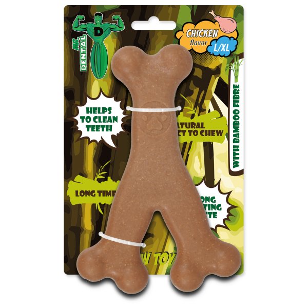 Hračka Mr.DENTAL žvýkací bambone ypsilon kuřecí L/XL