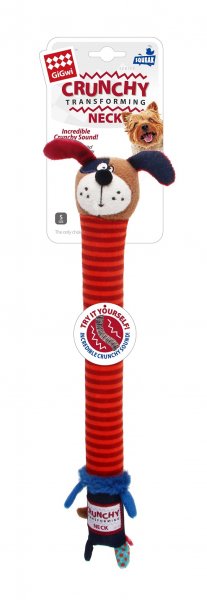 GiGwi Plush Friendz pes S křupavý krk