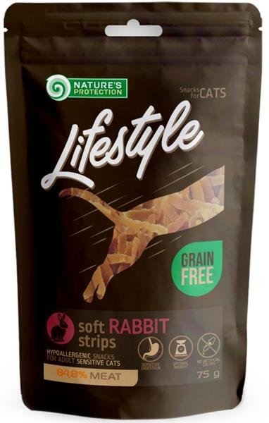 Natures Protection Cat snack Lifestyle mini králičí plátky 75 g