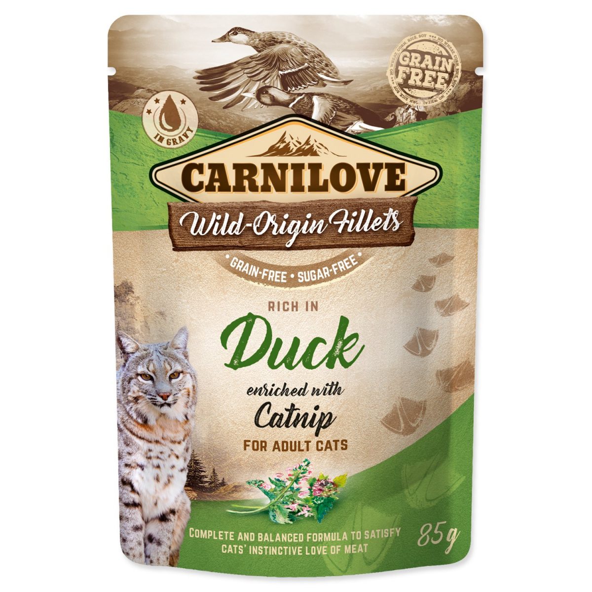 Kapsička CARNILOVE Cat Rich in Duck enriched with Catnip 85g