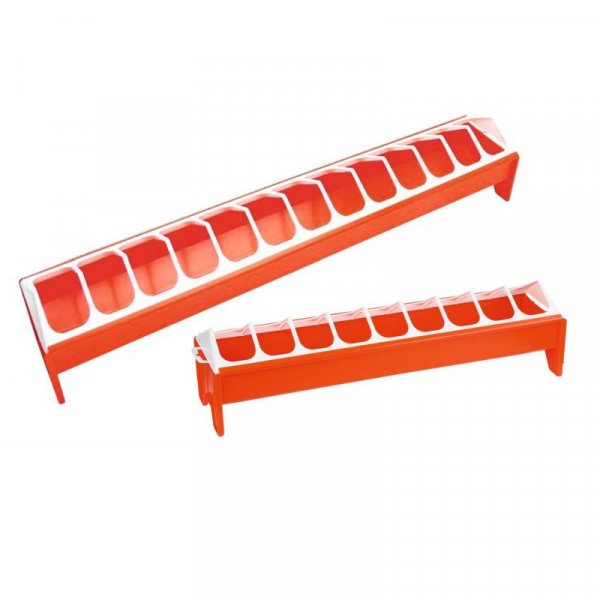 Krmítko pro kuřata žlabové, plastové, 12 x 75 cm