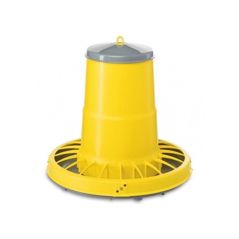 COMPACTA Automat krmící závěsný pro drůbež, plast, nastavitelný, s mřížkou, 12 L, bez nožiček