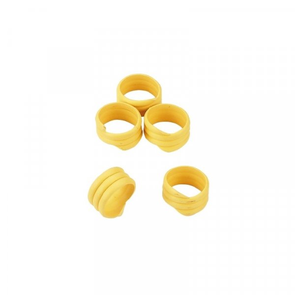 Kroužky na slepice, spirálové, 16 mm, 20 ks, žlutá
