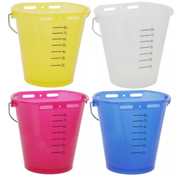 KERBL Kbelík napájecí plastový, transparentní, modrý