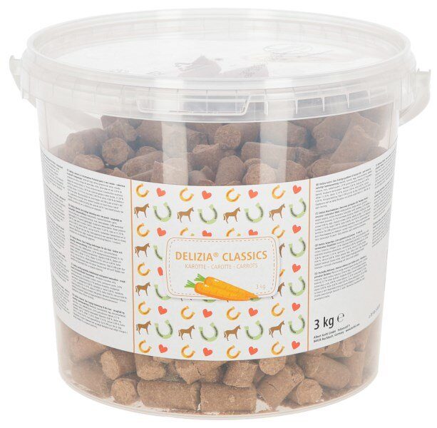 Pamlsek pro koně DELIZIA, mrkev, 3 kg