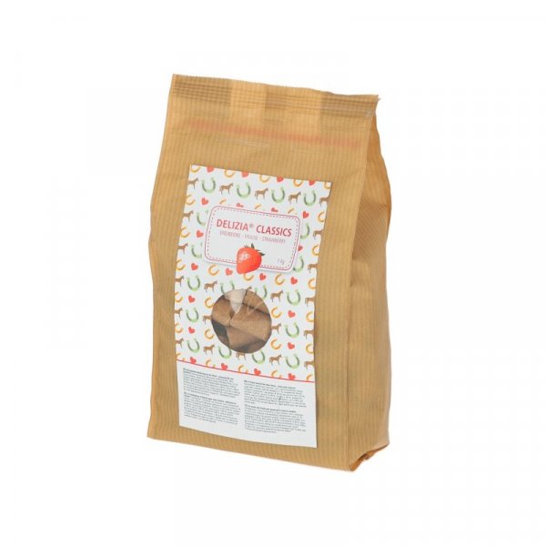 Pamlsek pro koně DELIZIA, jahoda, 1 kg