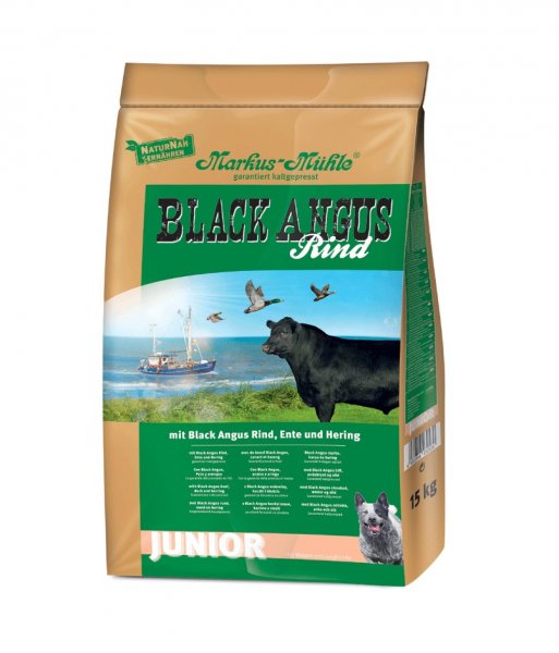 Black Angus Junior granule lisované za studena s hovězím masem 15kg