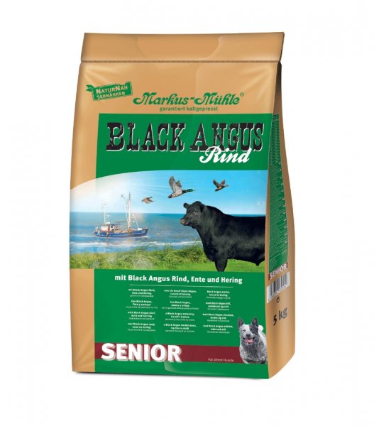 Black Angus Senior granule lisované za studena s hovězím masem 15kg