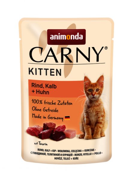 Carny Kitten 85 g hovězí, telecí+kuřecí, kapsička pro koťata