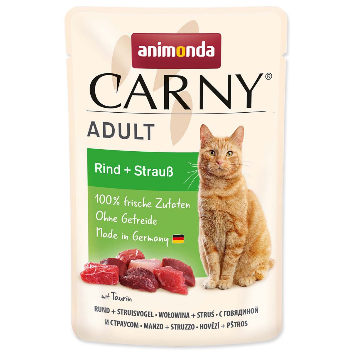 Kapsička Animonda Carny Adult hovězí a pštros 85g