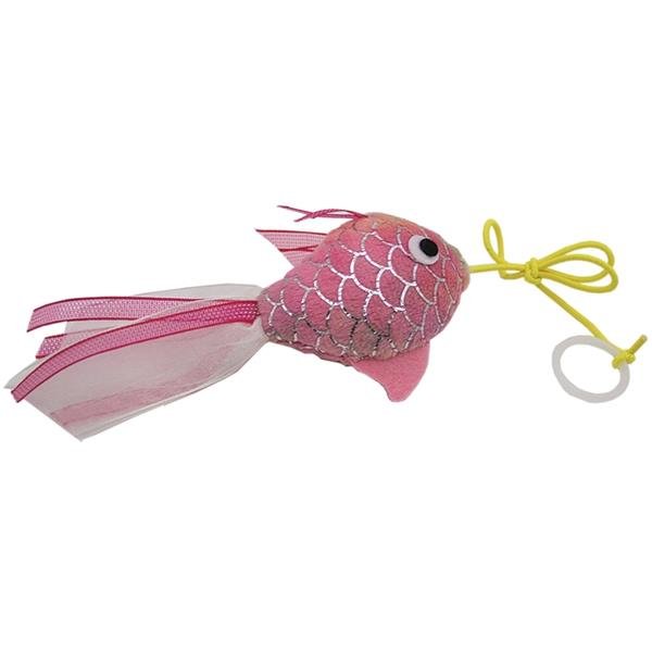 Hračka cat plyš Mermaid Goldfish růžová HP