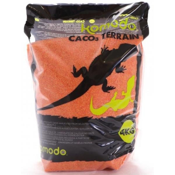 Písek terarij. CaCO3 Terain White, bílý Komodo 4kg