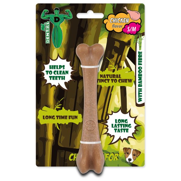 Hračka Mr.DENTAL žvýkací bambone kost kuřecí S/M