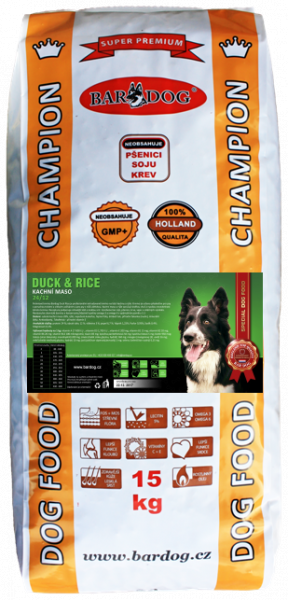 BARDOG DUCK RICE - kachna s rýží 15kg
