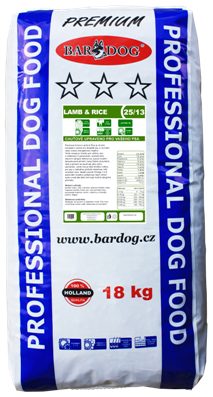 BARDOG LAMB & RICE 25/13 jehněčí s rýží pro všechna plemena 18 kg
