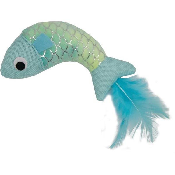 Hračka cat plyš Mermaid rybka modrá HP