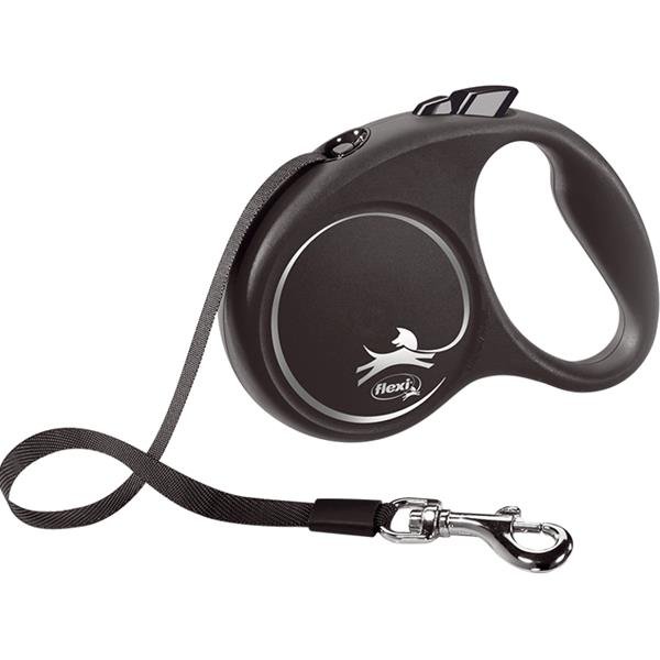 Vodítko FLEXI Black Design S pásek 5m/15kg