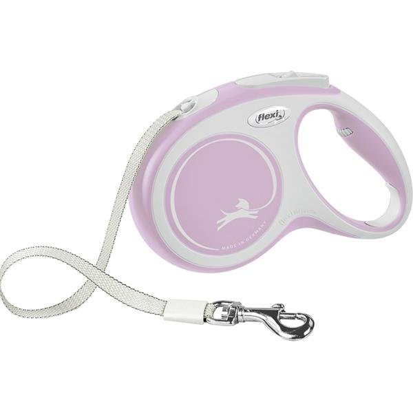 Vodítko FLEXI Comfort M pásek 5m/25kg růžová NEW
