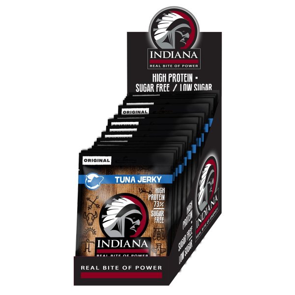 INDIANA Jerky tuňák, Original, 300g - display