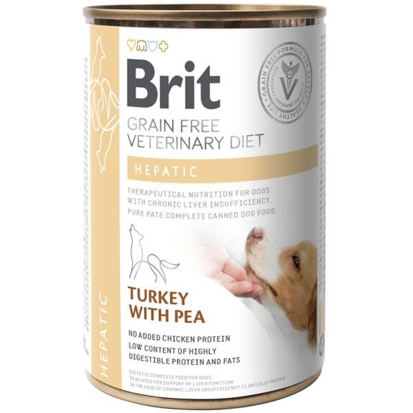Brit VD Dog GF konz. Hepatic 400g