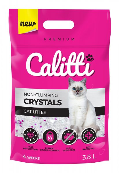 CALITTI CRYSTALS SILIKONOVÉ STELIVO PRO KOČKY 3,8L