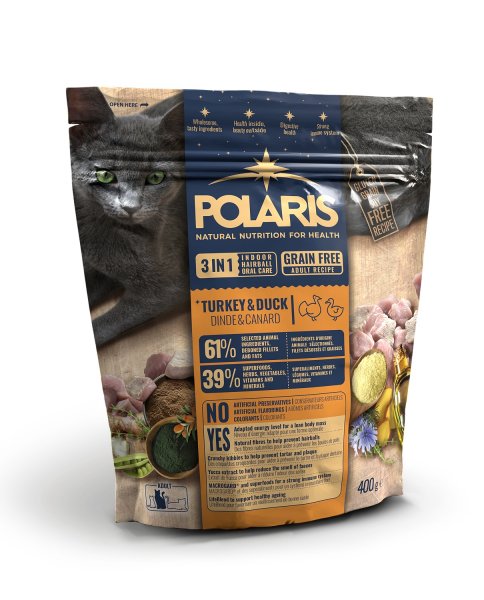 Polaris Cat Adult 3in1 krůta & kachna 400 g